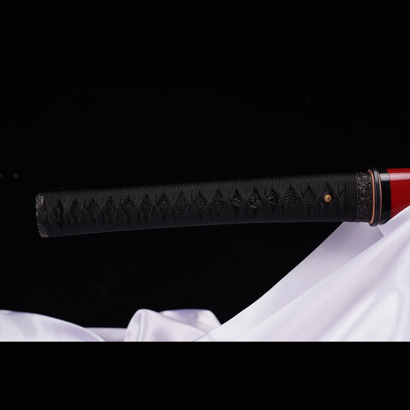Hand Forged Japanese Samurai Katana Sword T10 Steel Blade Clay Tempere 