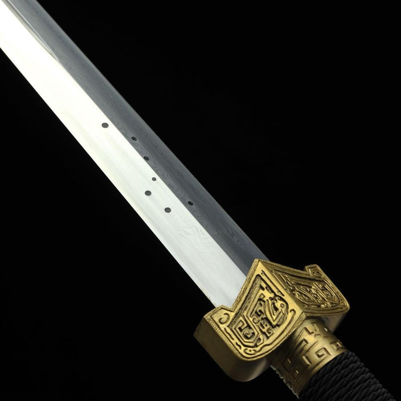 Handmade Chinese Sword Warring States Sword Folded Steel Blade Hand Fi 