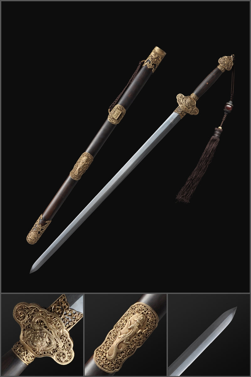Handmade Chinese Sword Flying Dragon Sword(Chief level) Folded Steel F 