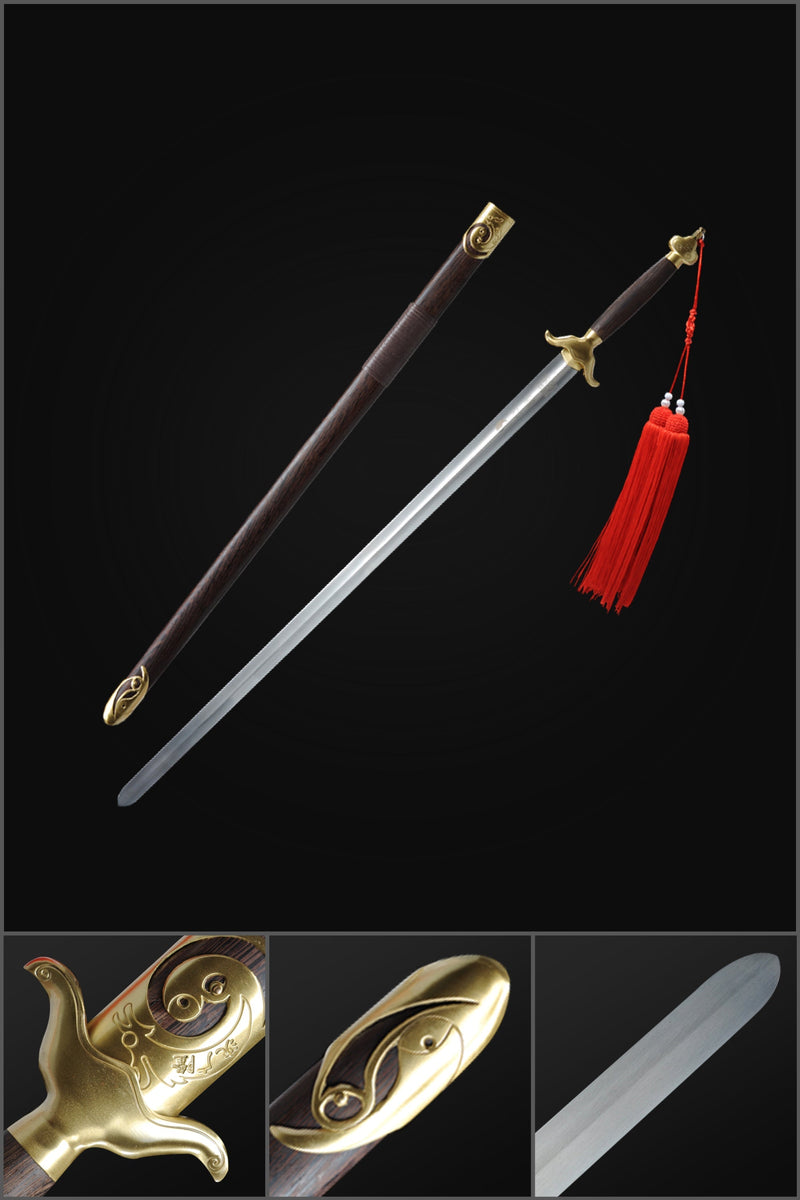 Handmade Chinese Sword Shenwu Pure Copper Tai Chi Jian Stainless Steel 