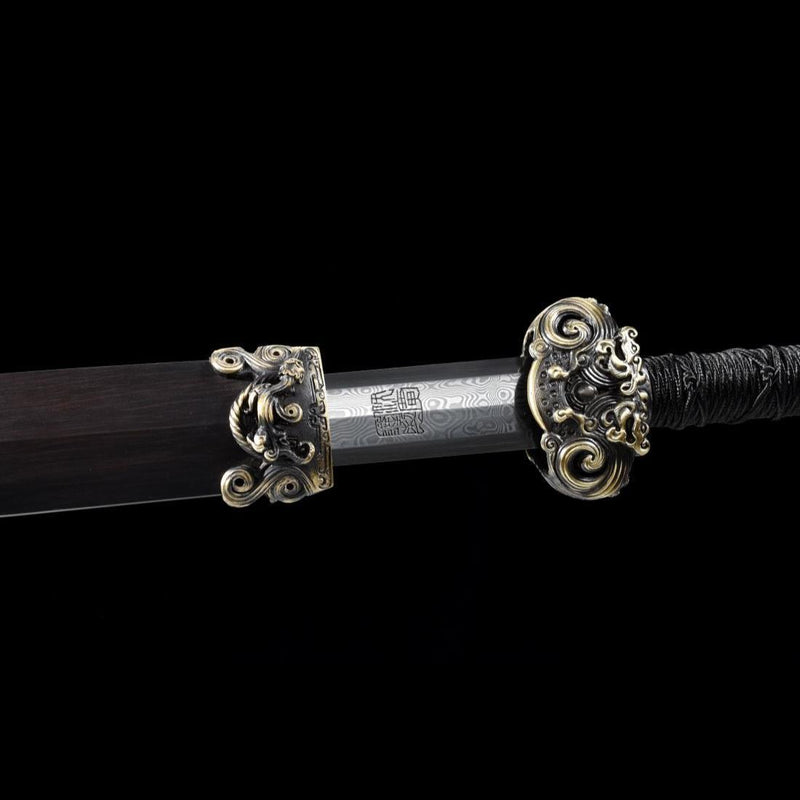 Handgefertigte chinesische Schwerter Youlong Jian Longquan Schwert Gefaltete achtseitige Stahlklinge - COOLKATANA 