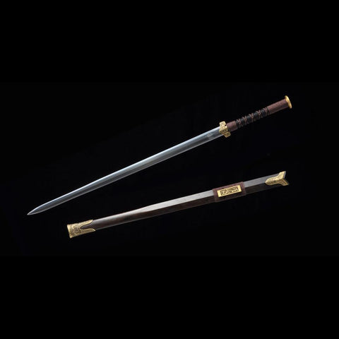 Handmade Chinese Sword Warring States BenChu Jian Folded Steel Eight-Sided Blade-COOLKATANA-SL-6019-U