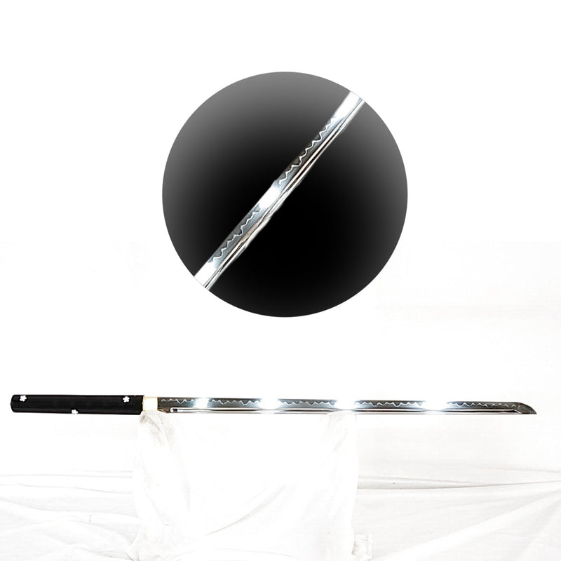 Handgeschmiedetes japanisches Chokuto-Ninja-Schwert, gerade Klinge, 1095er Stahl, gehärteter Ton, handgezeichnete Saya – COOLKATANA 