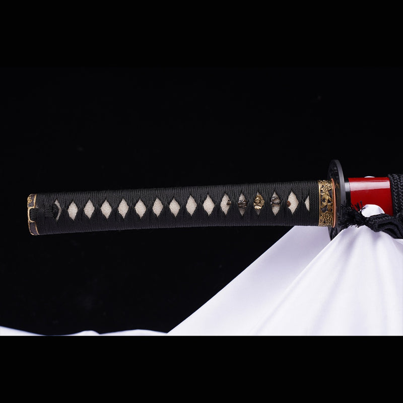 Hand Forged Japanese Samurai Katana Sword Manganese Steel Blade Oil Qu 