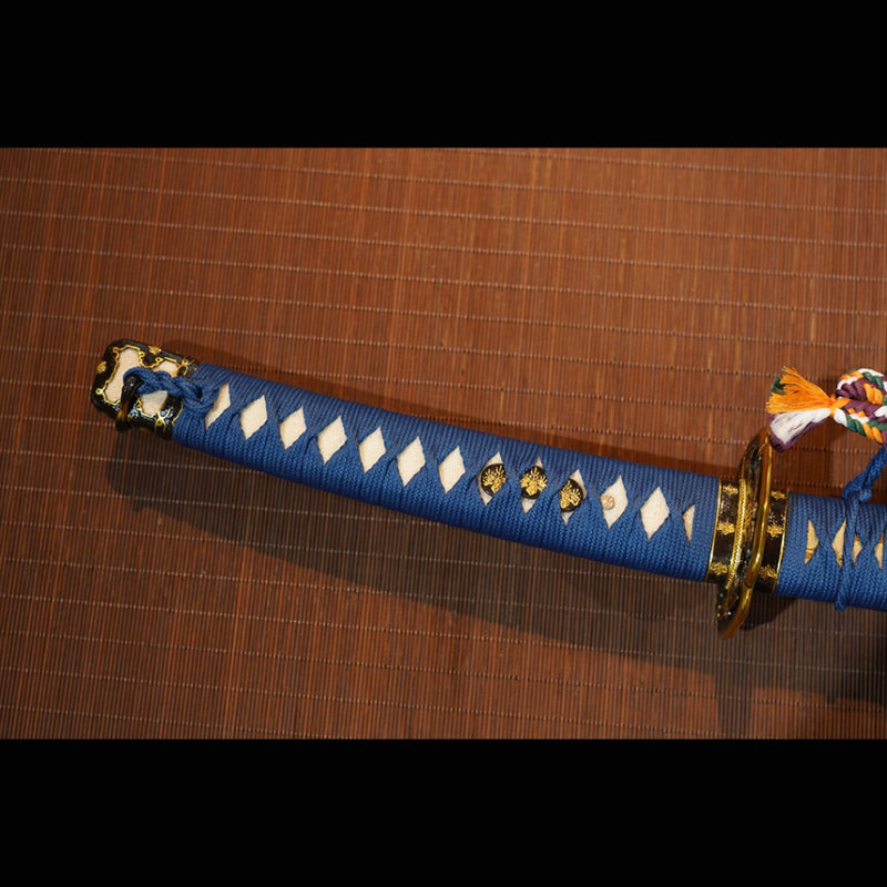 Hand Forged Japanese Tachi Samurai Sword Folded Steel Clay Tempered Go 
