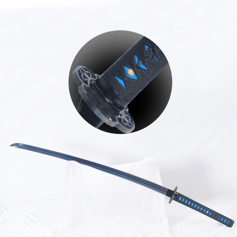 Hand Forged Blue Japanese Samurai Katana Sword Folded Steel Blade Iron 