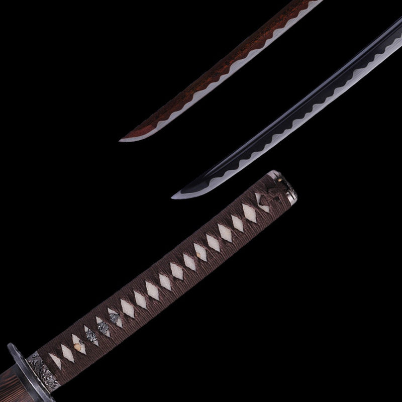 Handgeschmiedetes japanisches Daisho-Katana-Schwert, 2-teiliges Set, 1095 Kohlenstoffstahl + gefalteter Stahl - COOLKATANA 
