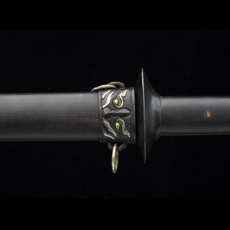 Handgefertigtes chinesisches Schwert Plain Warring States Jian Gefaltete Stahlklinge Doppelschneidig Handgeschnitzt - COOLKATANA 