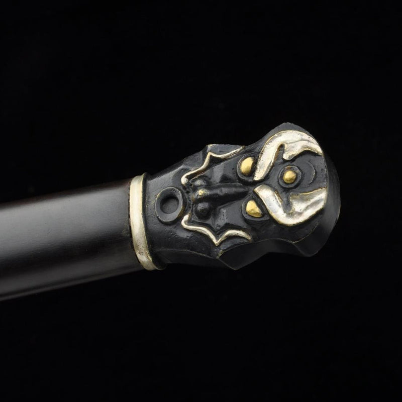 Handgefertigtes chinesisches Schwert Plain Warring States Jian Gefaltete Stahlklinge Doppelschneidig Handgeschnitzt - COOLKATANA 