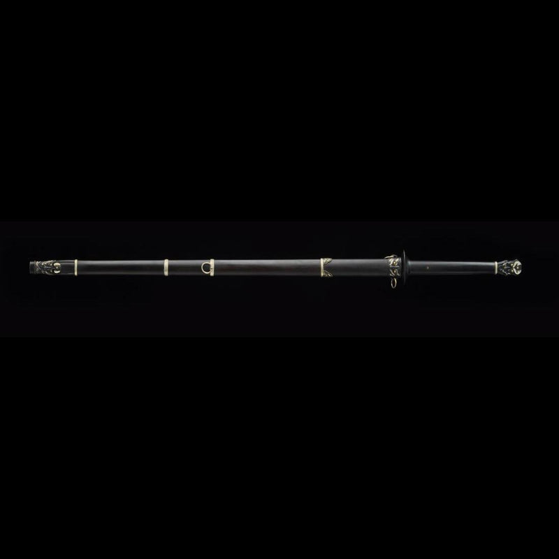 Handgefertigtes chinesisches Schwert Plain Warring States Jian Gefaltete Stahlklinge Doppelschneidig Handgeschnitzt - COOLKATANA 