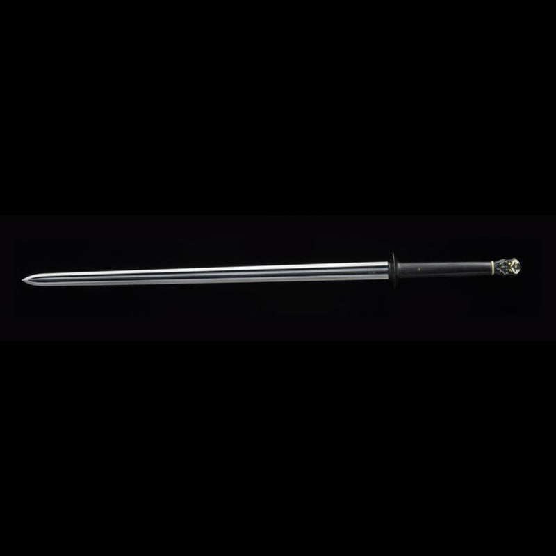 Handgefertigtes chinesisches Schwert Plain Warring States Jian Gefaltete Stahlklinge Doppelschneidig Handgeschnitzt - COOLKATANA 