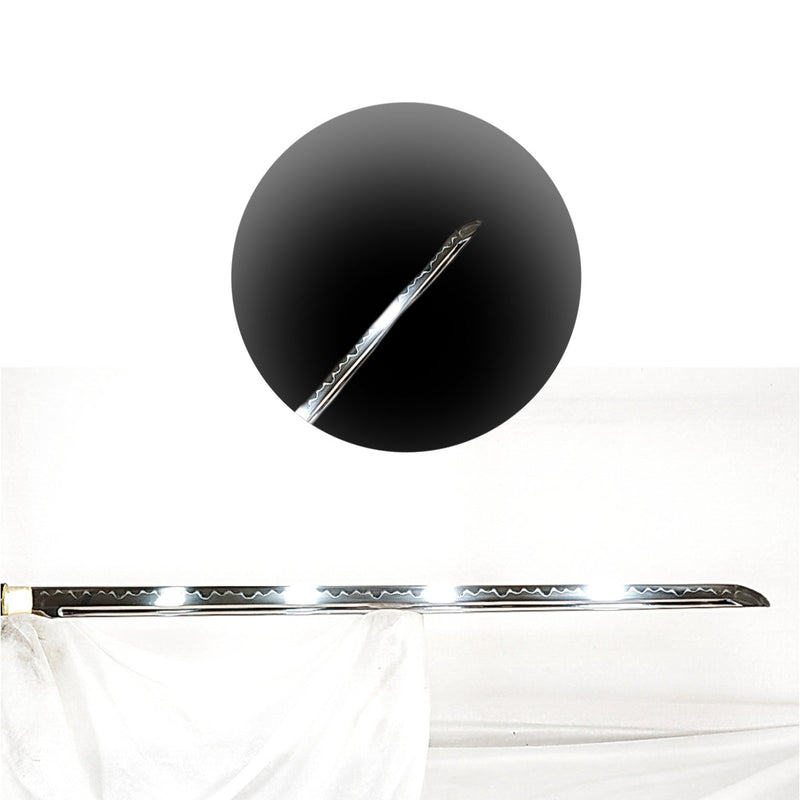 Handgeschmiedetes japanisches Chokuto-Ninja-Schwert, gerade Klinge, 1095er Stahl, gehärteter Ton, handgezeichnete Saya – COOLKATANA 