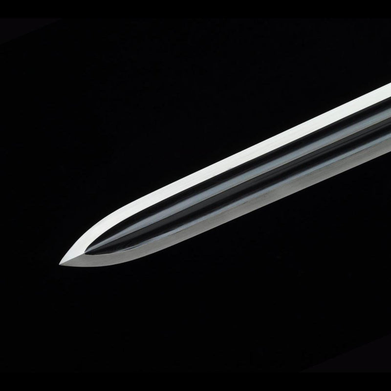 Handgefertigtes chinesisches Schwert Plain Warring States Jian Gefaltete Stahlklinge Doppelschneidig Handgeschnitzt - COOLKATANA 