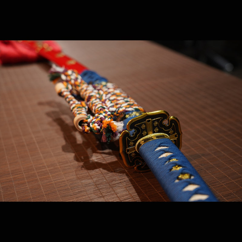 Hand Forged Japanese Tachi Samurai Sword Folded Steel Clay Tempered Go 