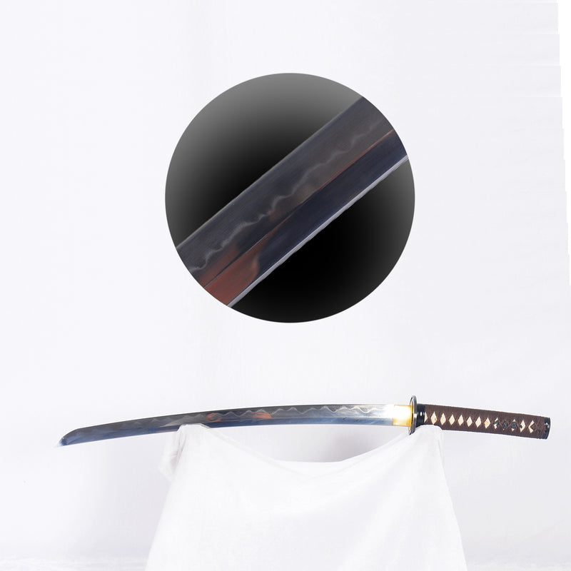 Hand Forged Japanese Wakizashi Sword 1095 High Carbon Steel Clay Tempe 