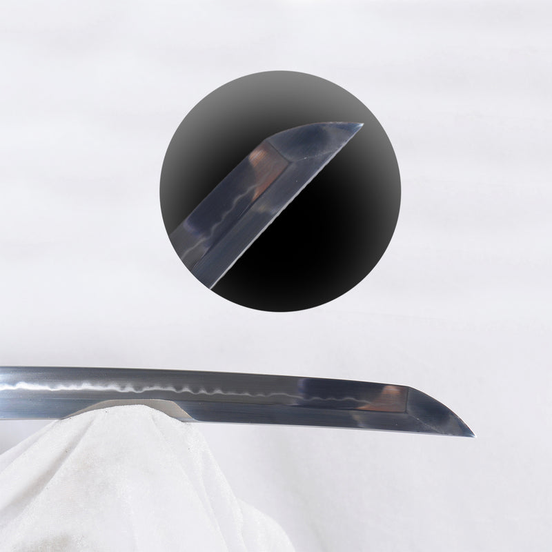 Hand Forged Japanese Wakizashi Sword 1095 High Carbon Steel Clay Tempe 