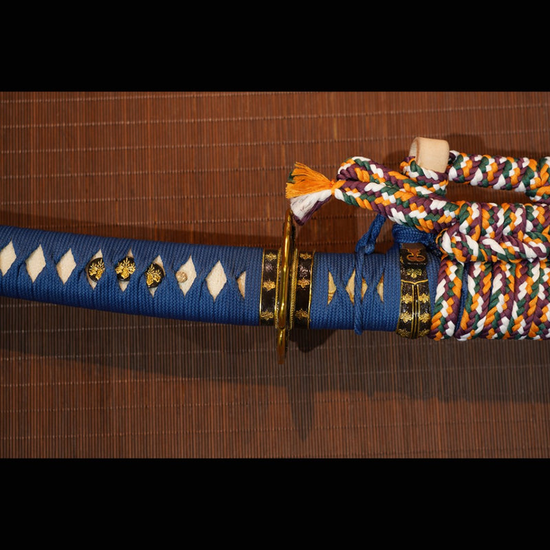 Hand Forged Japanese Tachi Samurai Sword Folded Steel Clay Tempered Go 