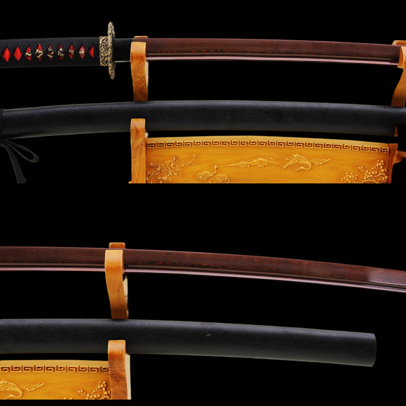 Hand Forged 53inch Nodachi Japanese Samurai Long Sword Folded Steel Re 