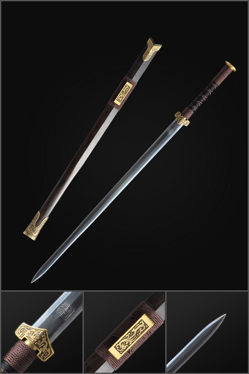 Handmade Chinese Sword Warring States BenChu Jian Folded Steel Eight-S 
