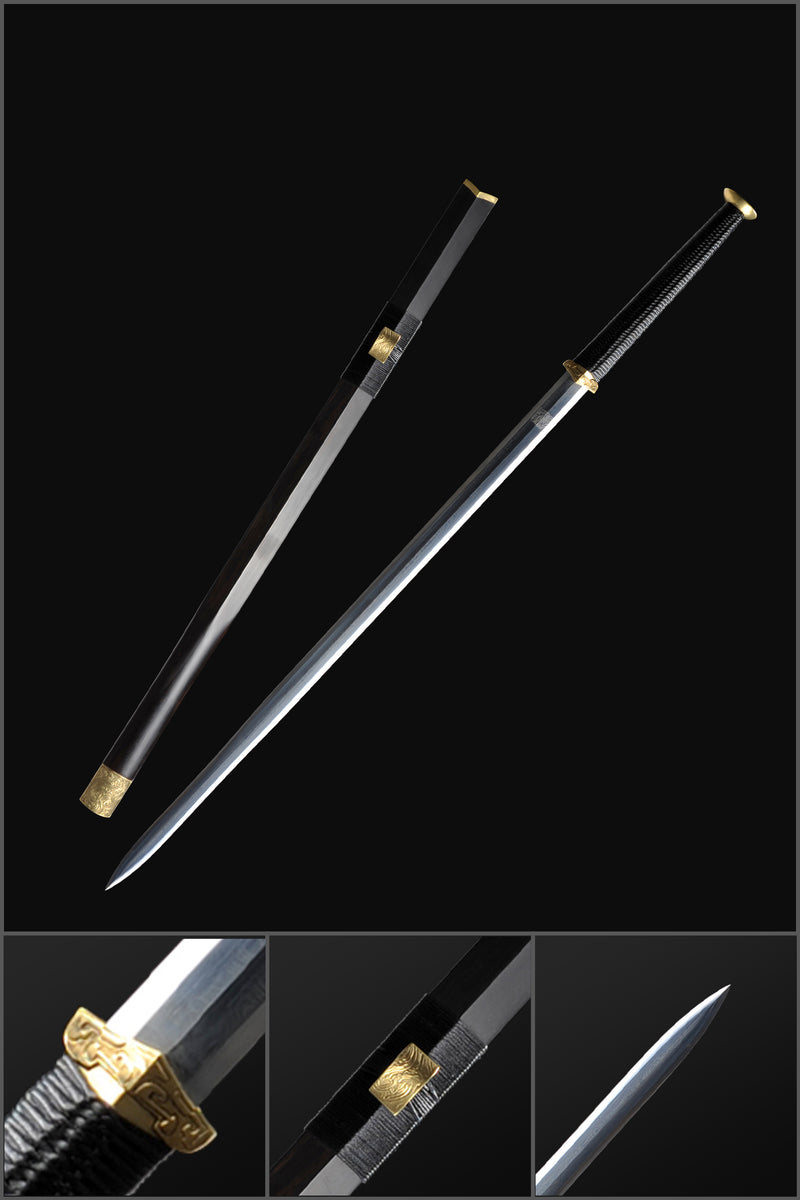 Handmade Chinese Sword Xiangyun Han Jian Auspicious Cloud Pattern Engr 