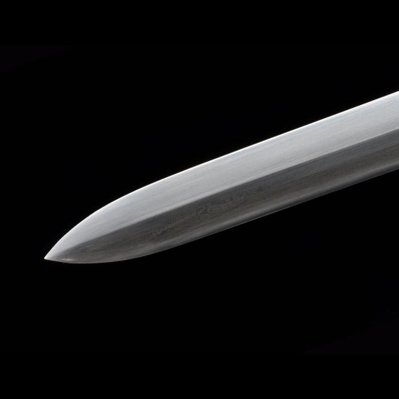 Handmade Chinese Sword Four-Holy-Animal Sword Folded Steel Blade Ebony 
