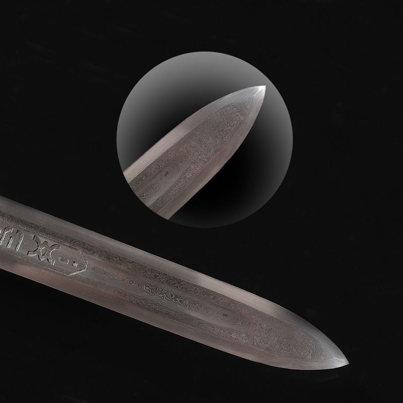 Hand Forged European Sword Conan Father's Sword 1095 Folded Steel Brass Fittings 