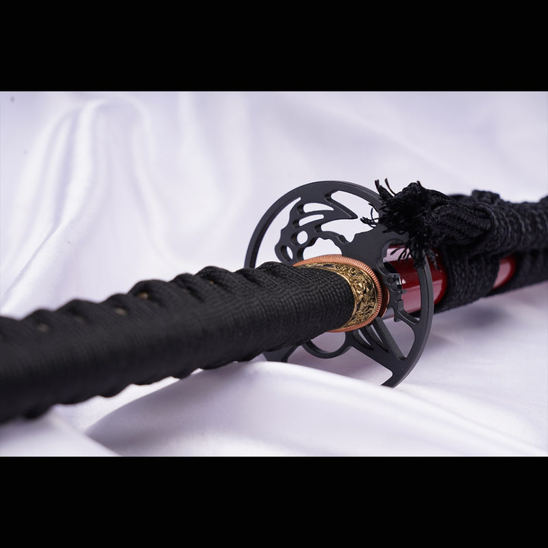 Hand Forged Japanese Samurai Katana Sword Manganese Steel Blade Oil Qu 