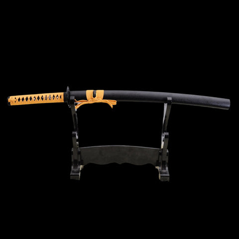 Hand Forged Japanese Wakizashi Sword Folded Steel Reddish Black Blade Iron Tsuba-COOLKATANA-SL-831-U