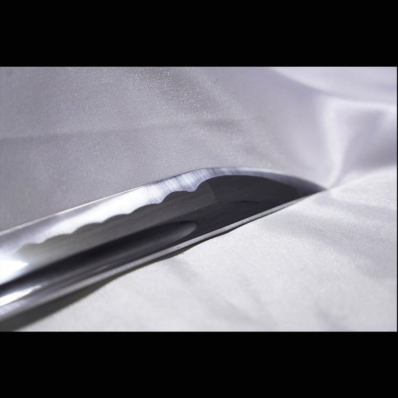 Handgeschmiedetes japanisches Wakizashi-Schwert Mangan-Stahl-Öl-Löscheisen-Tsuba - COOLKATANA 