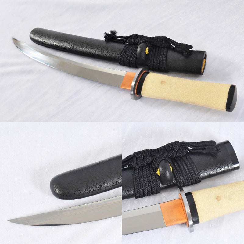 Hand Forged Japanese Tanto 20inch Short Sword Mini Katana 1095 High Ca 