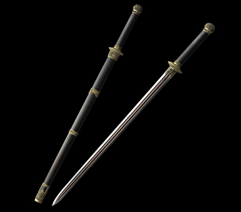 Handmade Chinese Sword Dragon Growl Sword Folded Steel Blade Hand Poli 