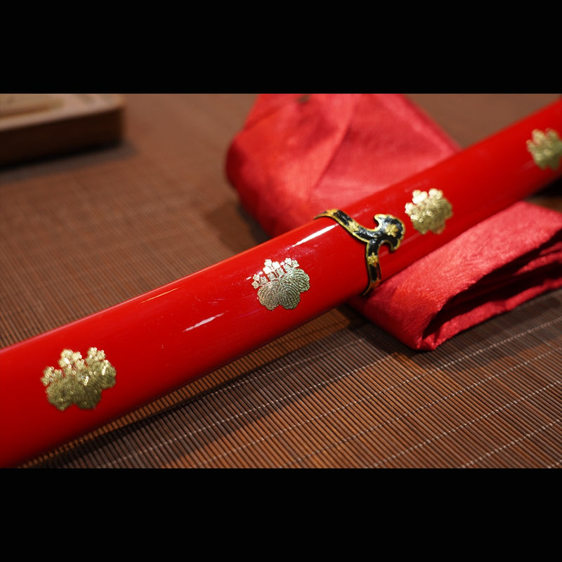 Hand Forged Japanese Tachi Samurai Sword Folded Steel Clay Tempered Go 