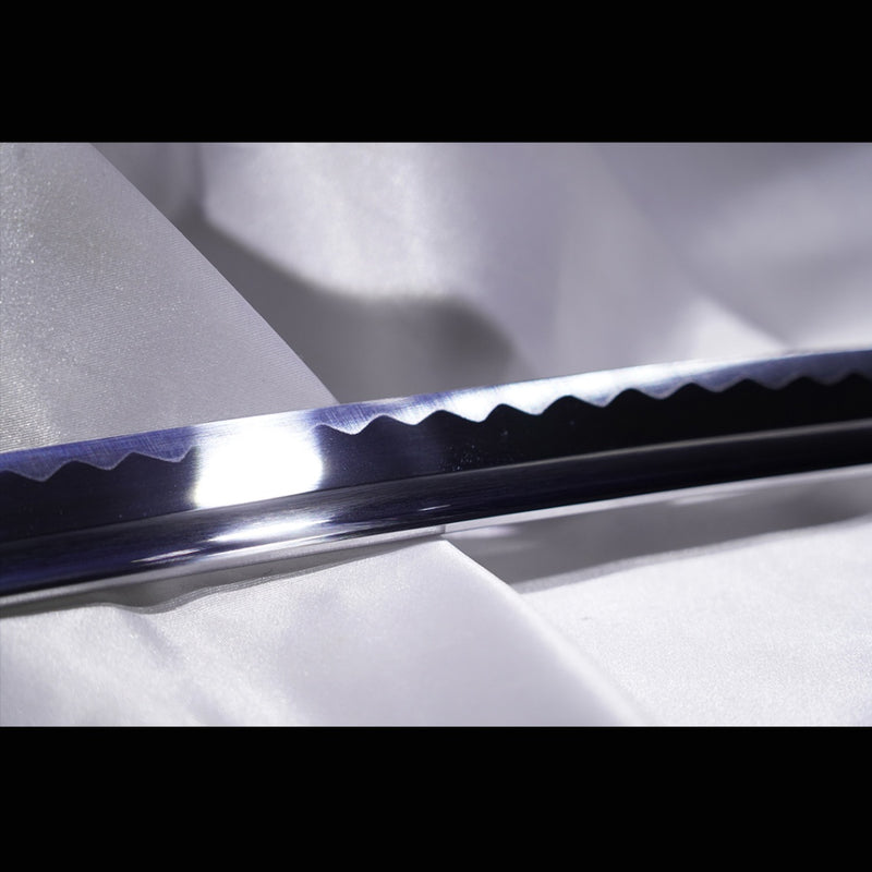 Handgeschmiedetes japanisches Wakizashi-Schwert Mangan-Stahl-Öl-Löscheisen-Tsuba - COOLKATANA 