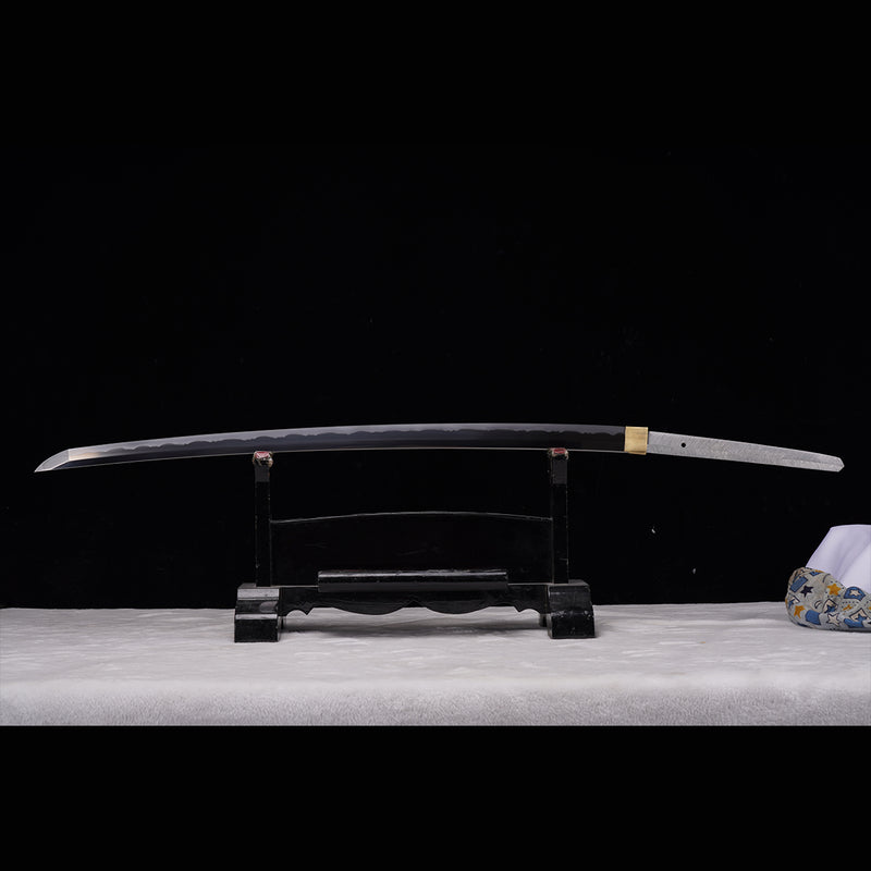Hand Forged Japanese Samurai Sword Smelted Steel Sashikomi A+ Polishin 