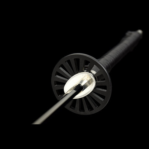 Displayed Tanjiro Kamado Sword – Black Blade Version Tsuba Fitting SL-1413-U COOLKATANA 10