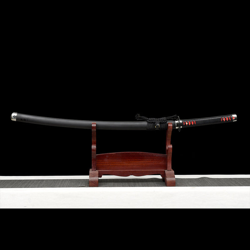Hand Forged Anime Demon Slayer Tanjiro's Katana Sword Replica 1095 High Carbon Steel Iron Tsuba 
