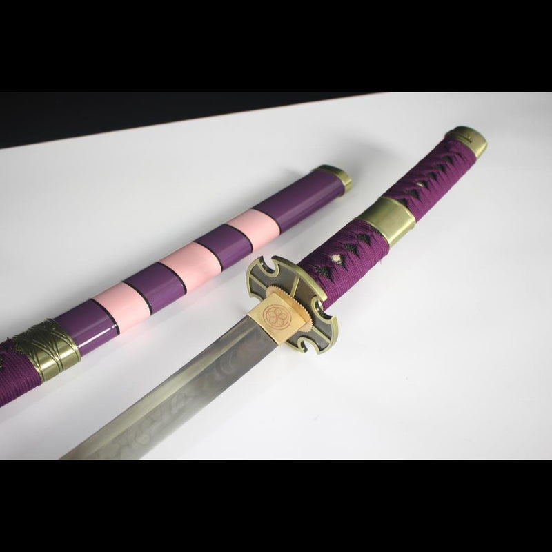 Handgefertigtes einteiliges Nidai Kitetsu Samurai-Schwert aus T10-Stahl, lehmgehärtet 
