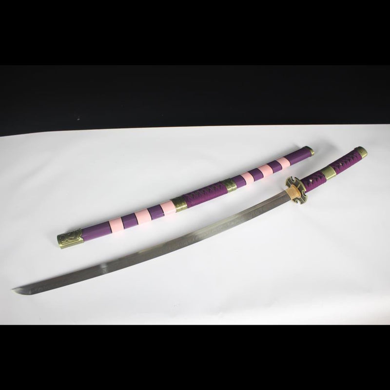 Handgefertigtes einteiliges Nidai Kitetsu Samurai-Schwert aus T10-Stahl, lehmgehärtet 
