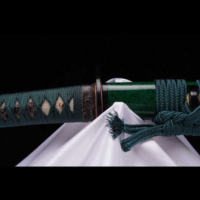Hand Forged Japanese Wakizashi Sword Naginata Type Folded Steel Clay T 