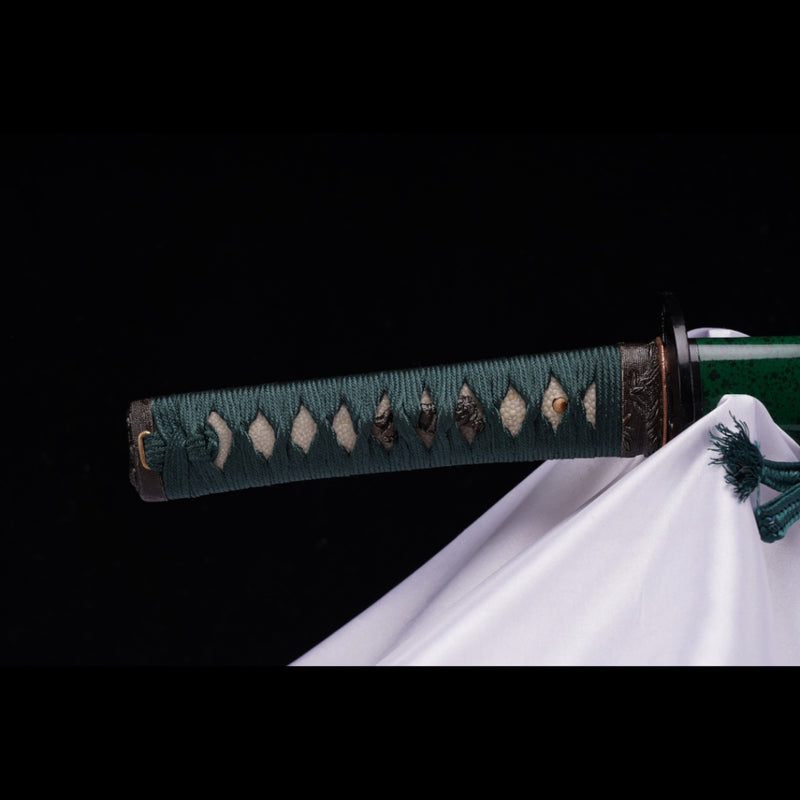 Hand Forged Japanese Wakizashi Sword Naginata Type Folded Steel Clay T 