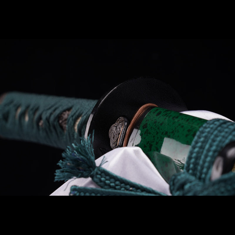Hand Forged Japanese Wakizashi Sword Naginata Type Folded Steel Clay T 