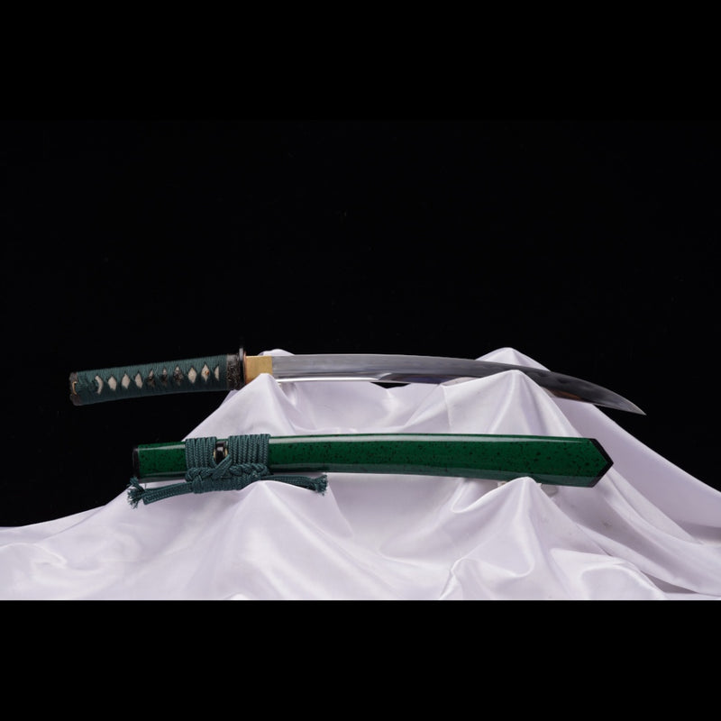 Hand Forged Japanese Wakizashi Sword Naginata Type Folded Steel Clay T 