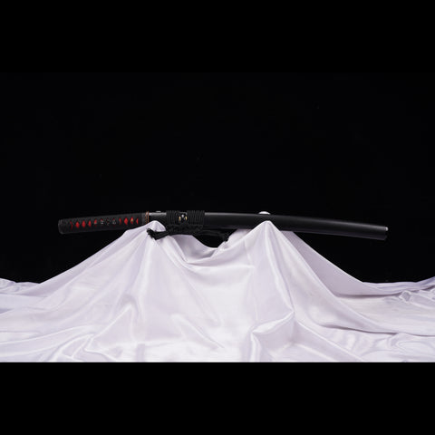 Hand Forged Japanese Wakizashi Sword T10 Steel Clay Tempered Brass Tsuba Full Tang-COOLKATANA-ZS-0082-U