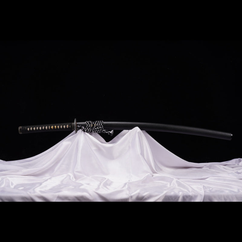 Handgeschmiedetes japanisches Samurai-Katana-Schwert aus Manganstahl,  