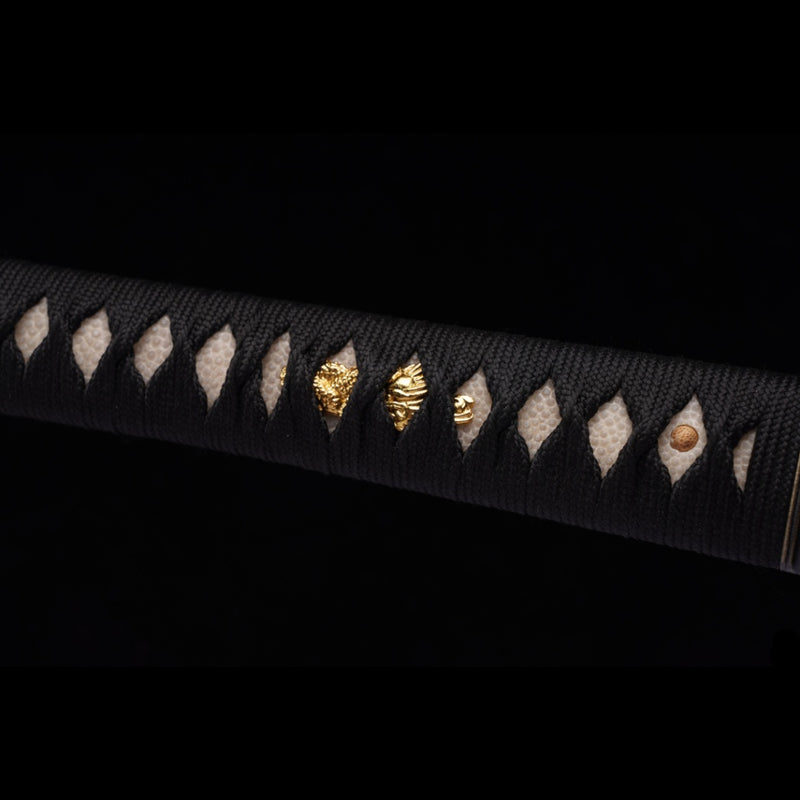 Handgeschmiedetes japanisches Samurai-Katana-Schwert aus Manganstahl,  