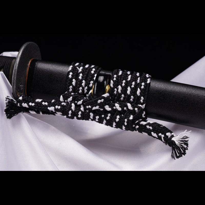 Handgeschmiedetes japanisches Samurai-Katana-Schwert aus Manganstahl,  