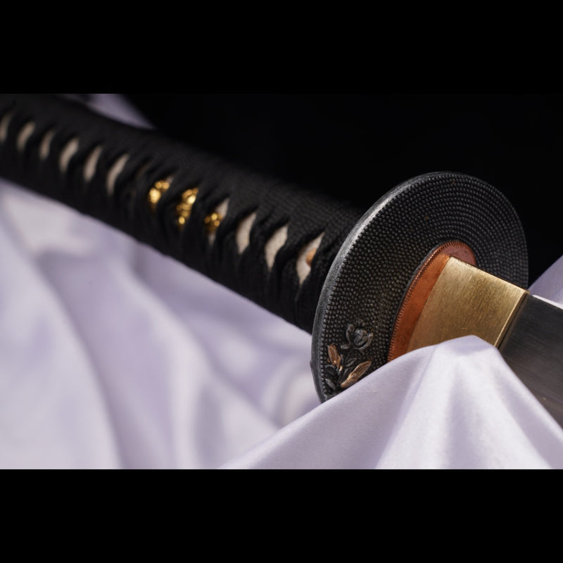 Handgeschmiedetes japanisches Samurai-Katana-Schwert aus Manganstahl,  