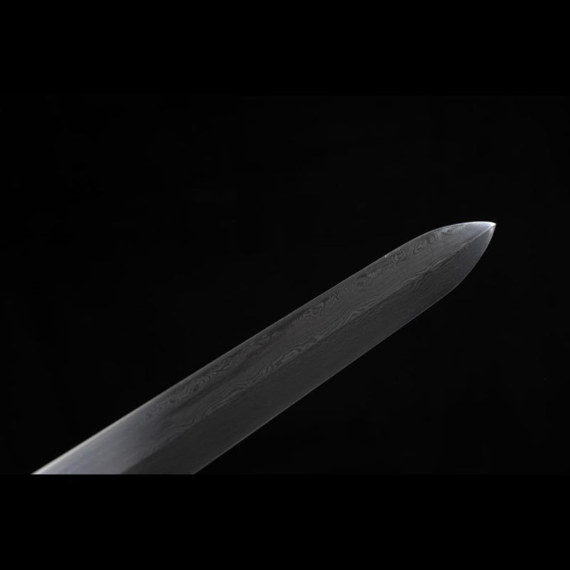 Handgefertigtes chinesisches Schwert Little JinFu Kurzschwert gefaltete Stahlklinge fein poliert - COOLKATANA 