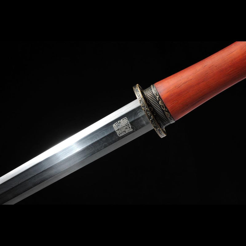 Handmade Chinese Sword Hanyi Jian Folded Steel Blade The Eight-sided B 