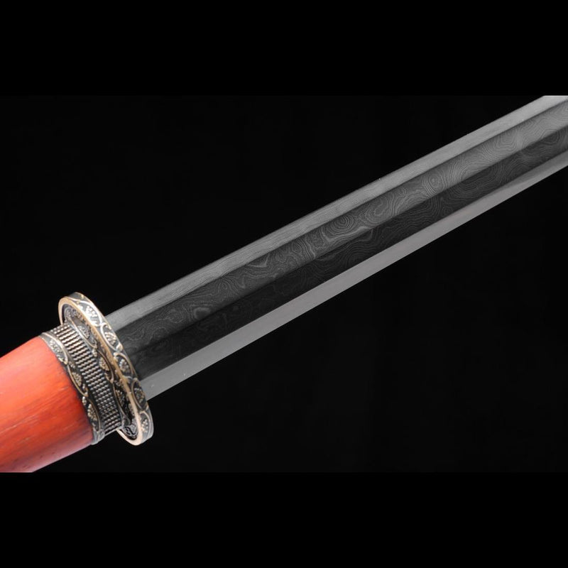 Handmade Chinese Sword Hanyi Jian Folded Steel Blade The Eight-sided B 